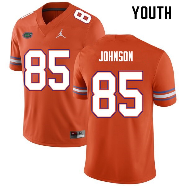 Youth #85 Kevin Johnson Florida Gators College Football Jerseys Orange